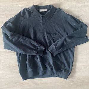 Fear of God Essentials Black Polo Shirt Size M